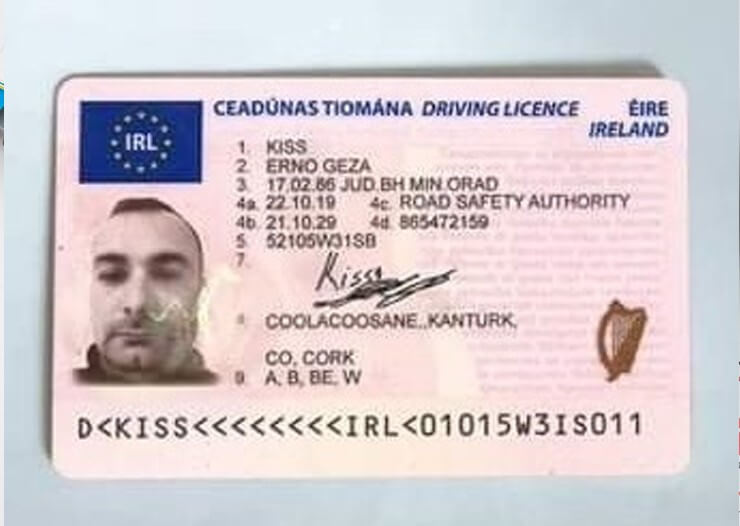 Buy Irish Driving License Online