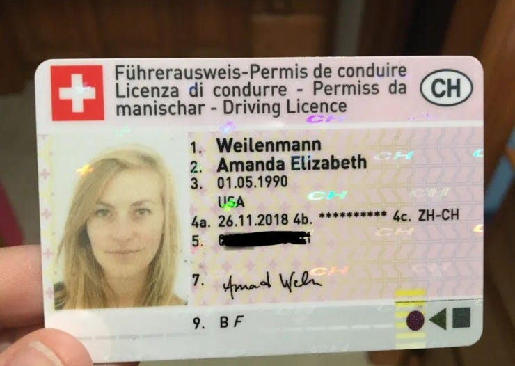 Order SWISS DRIVER’S LICENSE | Real Fake Document